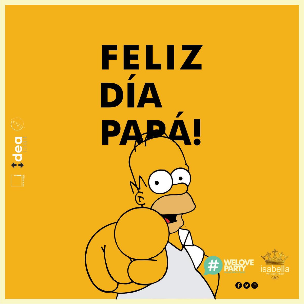 IsabellaBarRoom's tweet photo. #felizdía
🍩 #weloveparty #isabellabarroom #music #friends #staff #party #diadelpadre #fathersday #homero #flyer #flyerdesign #ideaestudio https://t.co/Zor3hMIDaO