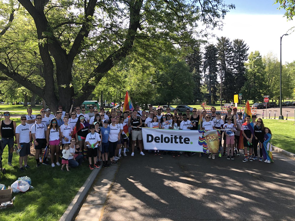 BrettFisher1's tweet photo. Great showing at the #DenverPride parade for @DeloitteUS @lifeatdeloitte. Couldn’t be prouder to work for such an inclusive firm https://t.co/QnNV3p6UAd