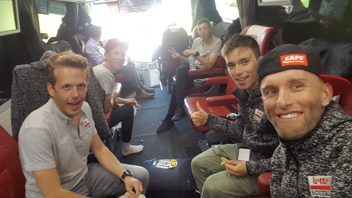 Good work &amp; nice Result in <a href="/dauphine/">Tour Auvergne Rhône-Alpes</a> with such a young (me included 😜) team @Lotto_Soudal #happyfaces #goodmood