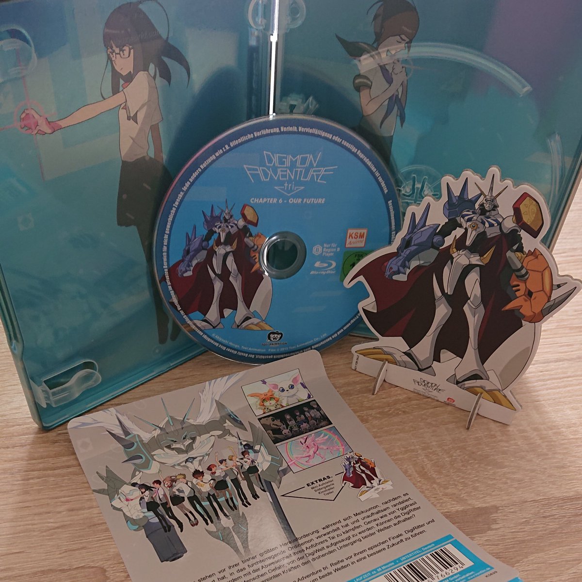 Jasmin_0508's tweet photo. Der letzte Teil von Digimon hat es jetzt auch zu mir geschafft, damit ist die Reihe komplett 👍😍 danke an @KSMAnime
#Digimon #digimonadventuretri #digimonadventuretrichapter6 #digimonadventuretriourfuture #digimonadventure #digiritter #ksmanime #kindheit #anime #letzterteil https://t.co/gRKUhIRuri