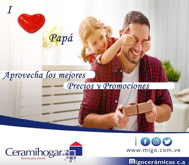 Tú #Amor, Compañía y tus Acciones inspiran a tus #Hijos a soñar y ser cada día mejor. 
Feliz día a los Padres 🇻🇪

#MigoCeramicas 
#MigoContigo 
#Familia
#Hogar
#felizdiadelospadres 
#Domingo
#Ceramihogar