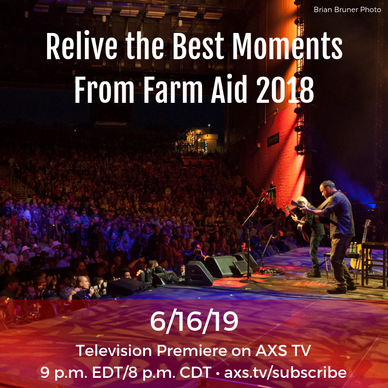 davematthewsbnd's tweet photo. Couldn’t make it to #FarmAid2018 last September? Here’s your chance to catch a glimpse of what you missed! Tune in to @AXSTV TONIGHT, June 16th, at 9/8c! https://t.co/Ki7hiuZkTA #Road2FarmAid https://t.co/BeLY5uNB86