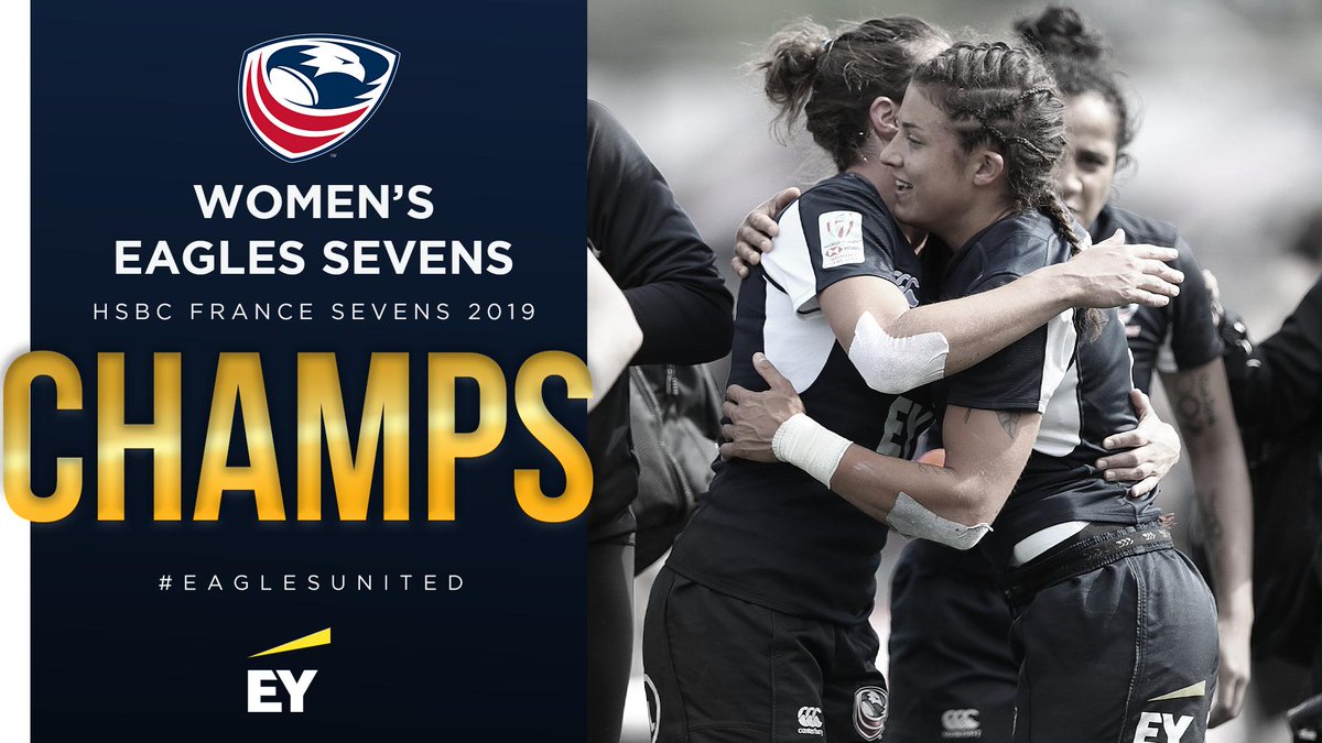 HISTORY MADE AGAIN! 🥇

The world No. 2 Women's Eagles Sevens just upset No. 1 New Zealand to win their first ever @WorldRugby7s Gold medal. 

#EaglesUnited | #BiarritzSevens
