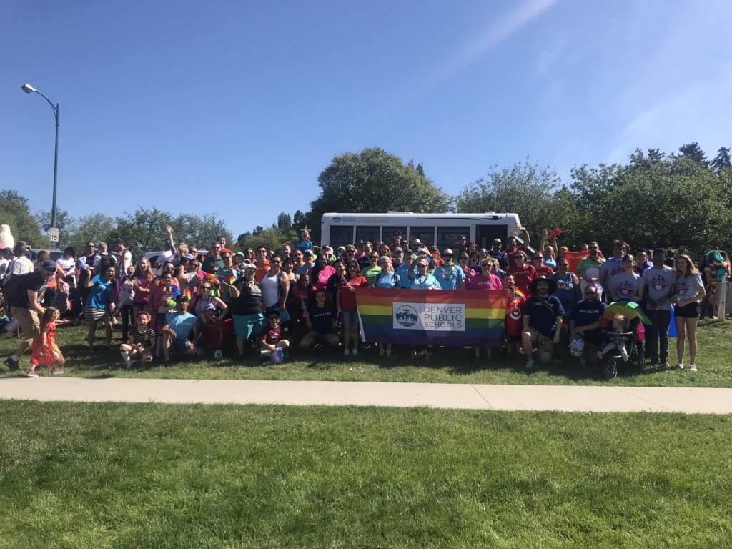 ourDPS's tweet photo. Happy Pride from #TeamDPS! @DPSNewsNow #DenverPride https://t.co/iaZayBxG2K