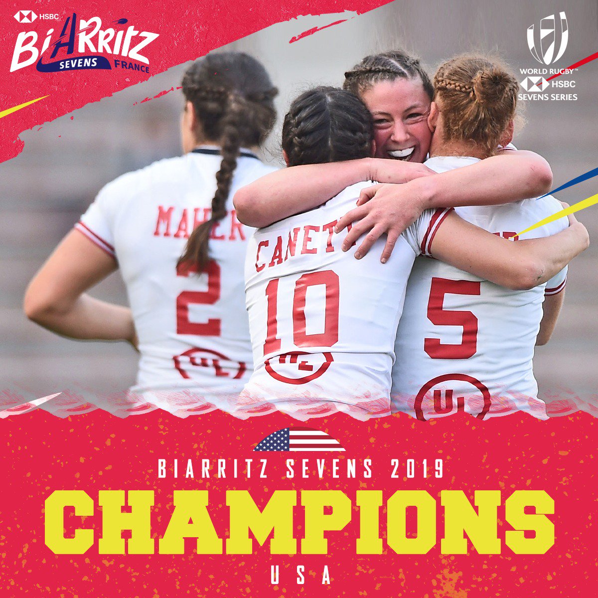 And this is why it’s called #CrazyRugby !!
Amazing win for @Usarugby who won for the French #BiarritzSevens

🤩🤩🤩🤩👏👏👏👏