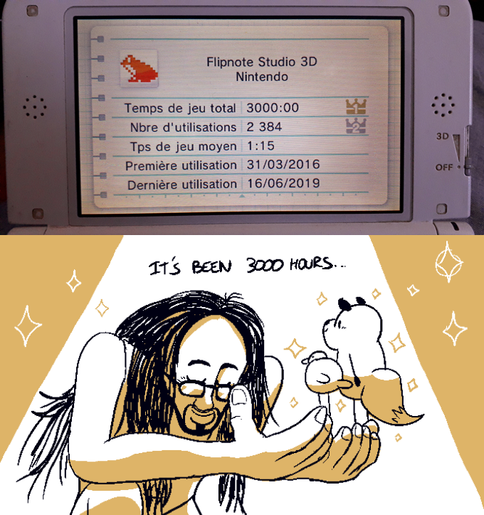 Kekeflipnote's tweet photo. It's been 3000 hours .... https://t.co/W3qJIIK7KH