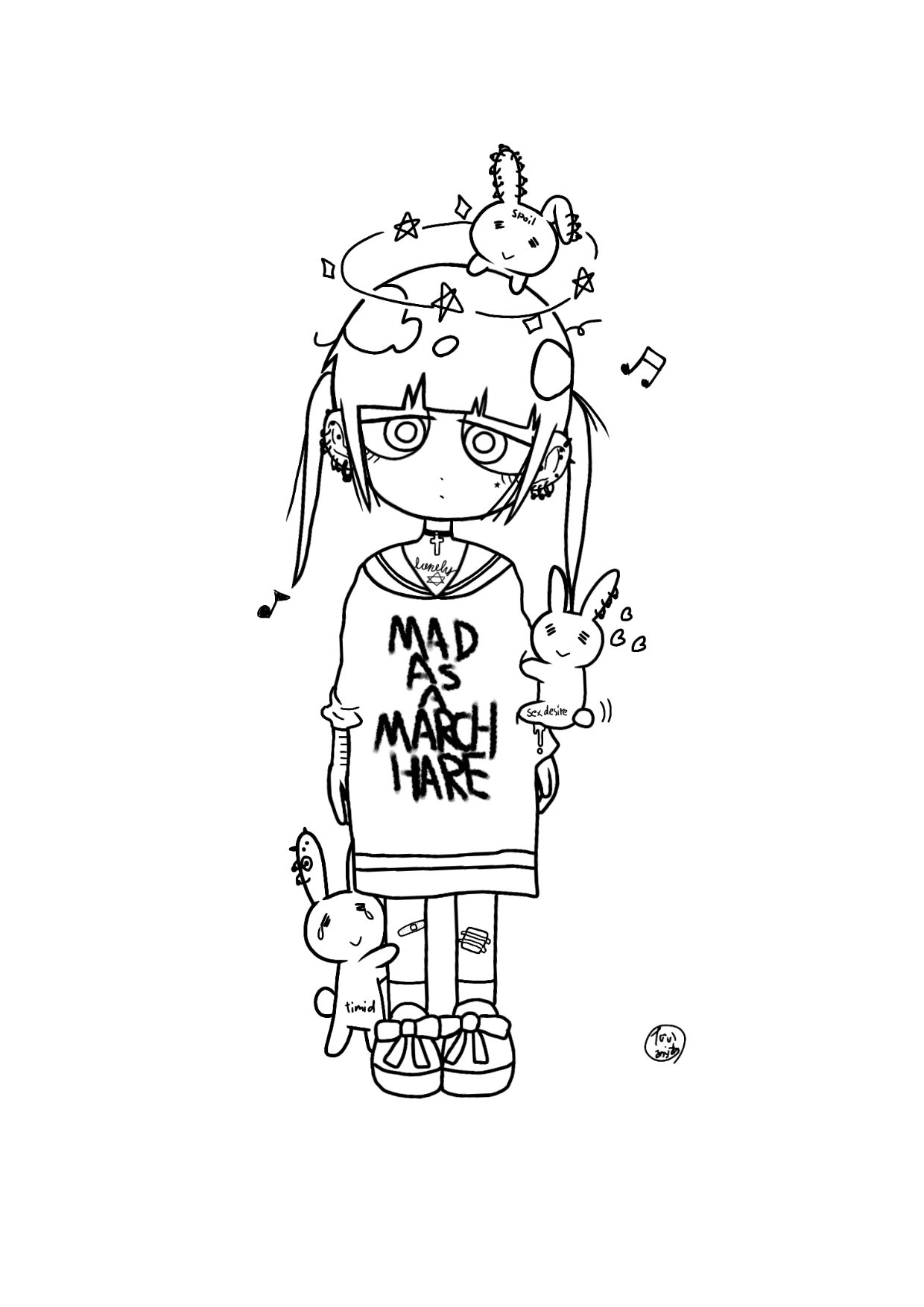 だい ありあ 12 11 12クリマm 43 Various Rabbit イラスト 絵描き 絵描き人 ピアス ボディピアス メンヘラ リスカ 寂しがり うさぎ 病み 病み垢 女の子 絵描きの輪 創作の狼煙 T Co Mgnywwid Twitter