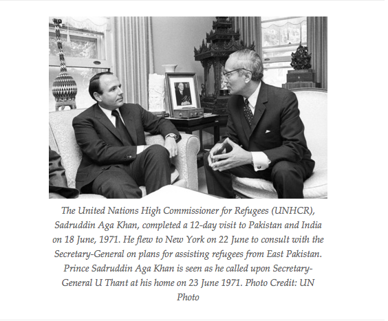 24/What's even more interesting, Aga Khan IV's half uncle(brother to Aga Khan IV's father, Prince Aly Khan) was Prince Sadruddin Aga Khan. He was the United Nations High Commissioner for Refugees(UNHCR) from 1966 to 1977.Do all roads lead to the UN or what? 