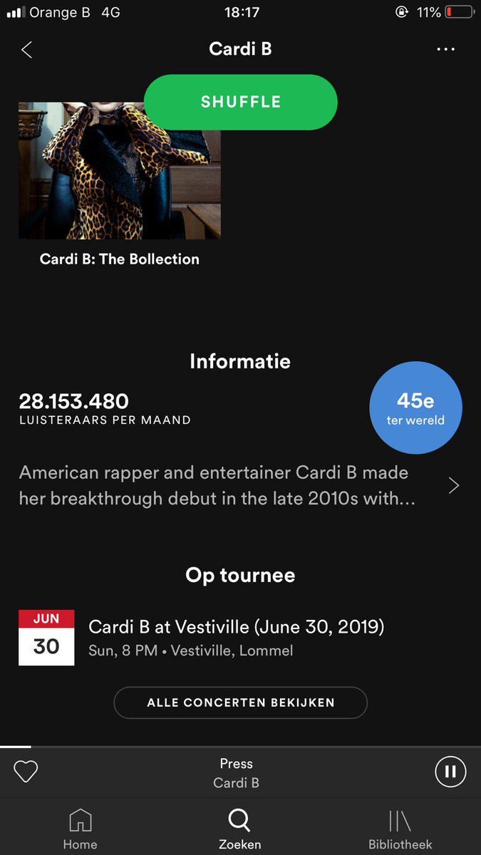 VestiVille's tweet photo. Okurrrr!!! Beyond excited to see @iamcardib perform at her debut Benelux exclusive this summer at Vestiville in Belgium! 12 days to go! Get your tickets now at https://t.co/SXaimNz0st #vestiville #CardiB #lommel #Belgium #festival https://t.co/8AjzUsm15g