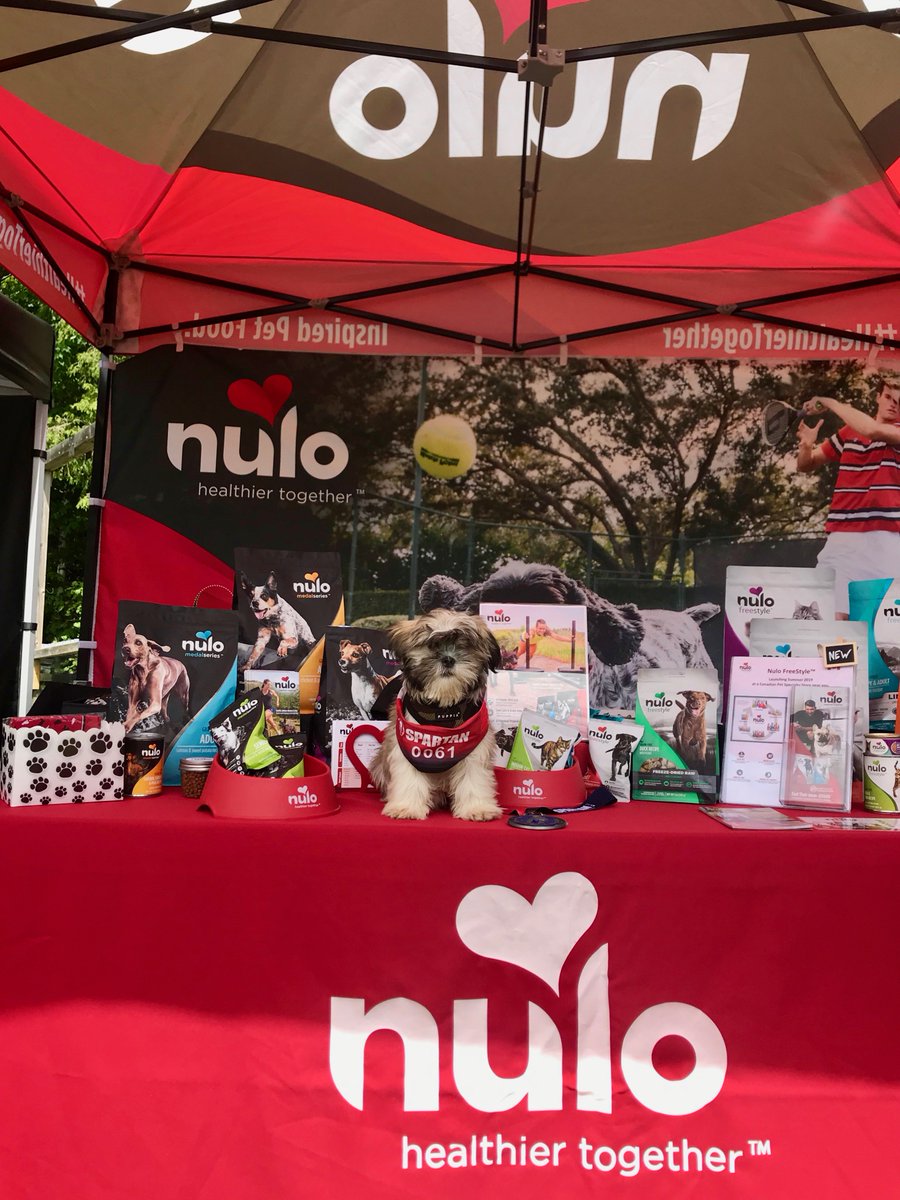 SpartanCanada's tweet photo. We are so happy to have @nulopetfood as the official pet food of Spartan Canada! Pay them a visit in the festival area to check out the amazing options they have to keep your furry friends happy and healthy every day #HealthierTogether #Aroof https://t.co/PuIE7EOxXV