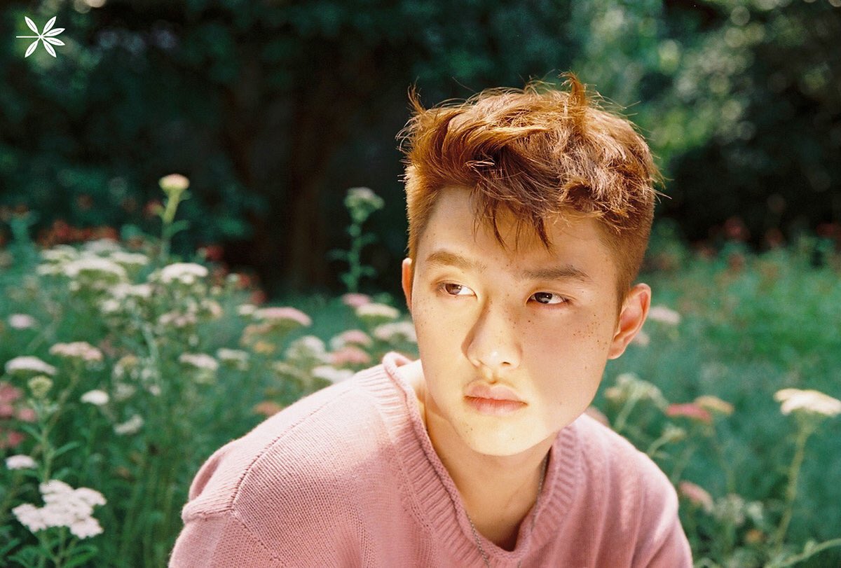 softiesun's tweet photo. kokobop kyungsoo with freckles and flowers will always remain iconic 🌸💗 https://t.co/sCQrRqjBpO