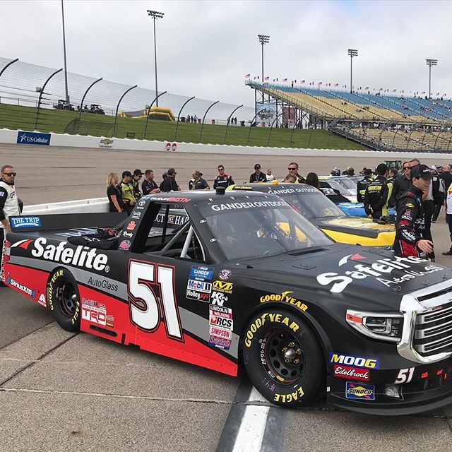 We are ready to go racing. Chandler Smith who won the ARCA race on Friday night is on the pole for the NASCAR Gander Outdoors Truck race here atIowa Speedway.