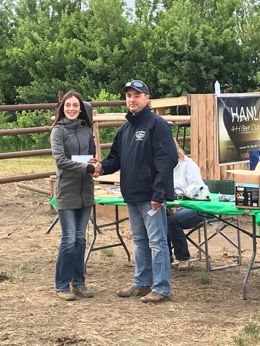 Thank you to Dr. Millham and the Outlook Veterinary Clinic for their support of the Hanley 4-H Club. Yesterday Callie received the OVC Stewardship Award. Thanks for supporting 4-H!