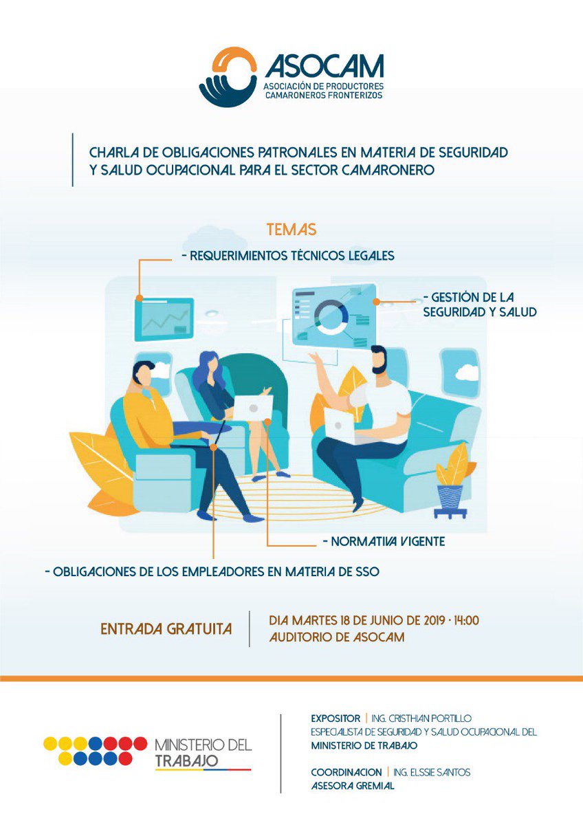 Invitamos a los productores camaroneros orenses a este taller de suma importancia. Entrada gratuita, los esperamos el martes 18 de junio. <a href="/monicamora65/">Monica Mora</a> <a href="/ASOCAM2/">ASOCAM</a> <a href="/ASC_aqua/">ASC</a> <a href="/MinTrabajoEc/">Ministerio del Trabajo Ecuador 🇪🇨</a> <a href="/DanielPesantes9/">Daniel Pesantes</a> <a href="/cnaecuador/">Cámara Acuacultura</a>