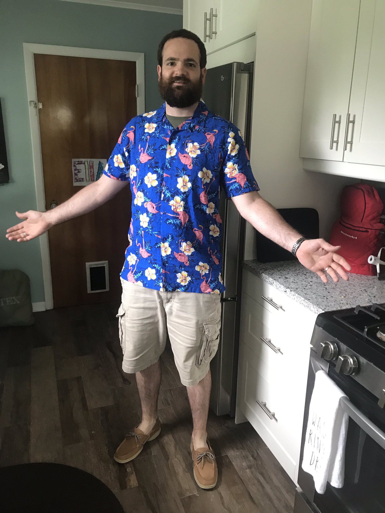 Alex Teater on X Hawaiian shirt Check. New Sperry s Check. Cargo shorts Check. I have achieved maximum dad. FathersDay2019 dadwin fashion https t WPe4y4drUA X