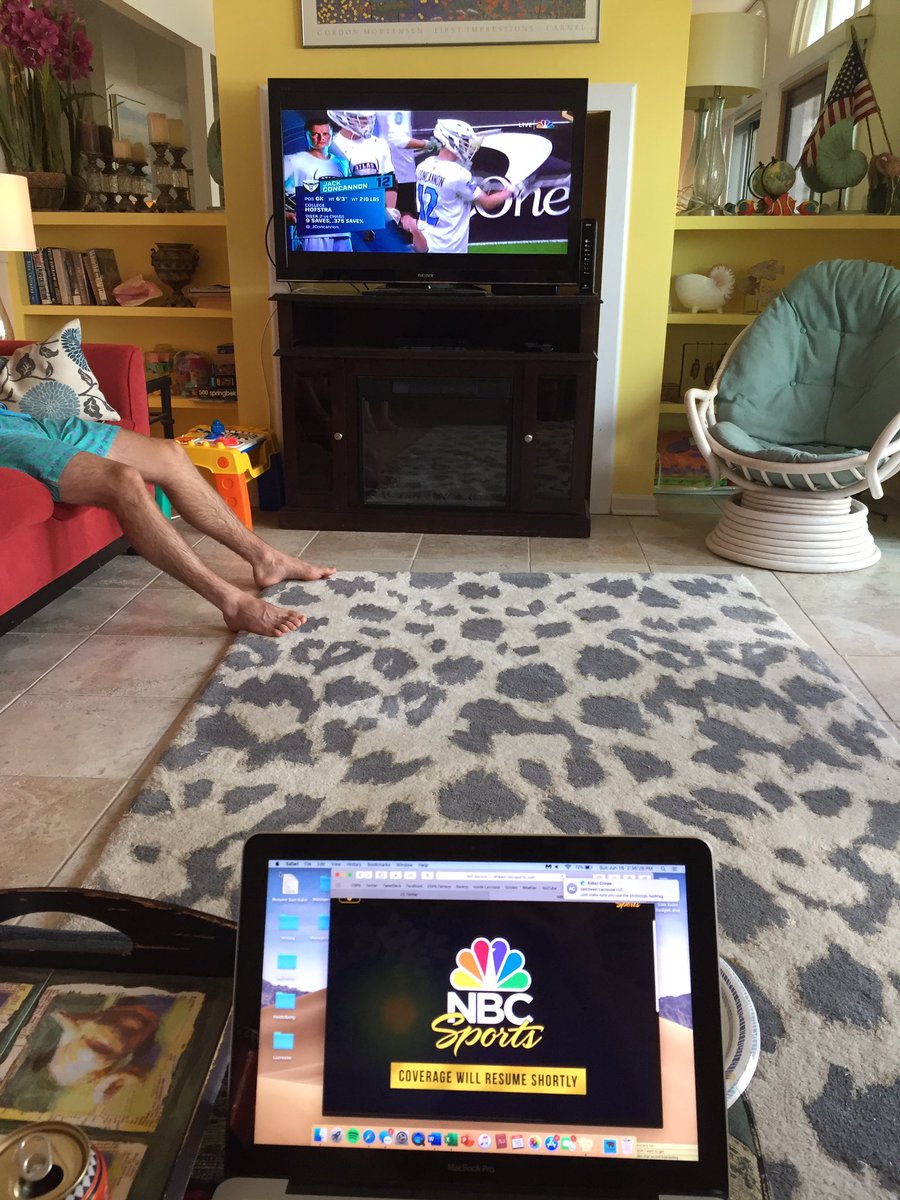 upstreamlax's tweet photo. Dual screening from Dewey Beach, DE. 2/3 of our crew here for the weekend. #PLLonNBC #PLLChicago @PremierLacrosse https://t.co/qT1RbkUOLO