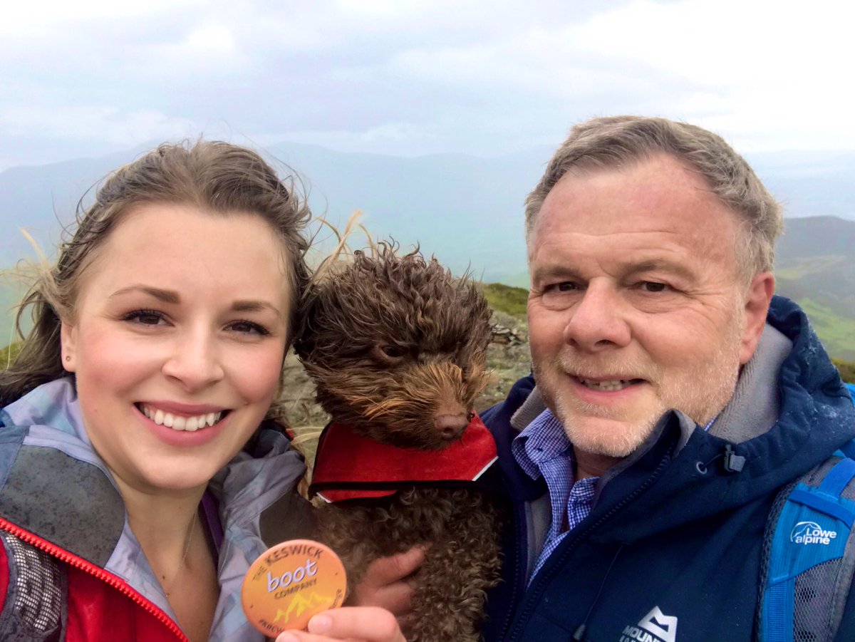 ChloeProc's tweet photo. Completed my 50th #Wainwright today after reaching #Barrow and #Outerside with my Dad for Father’s Day, typical British summertime providing grey views at the top! #notjustlakes #KBCWainwrightChallenge #LakeDistrict #Cumbria https://t.co/HEdzWm34DA