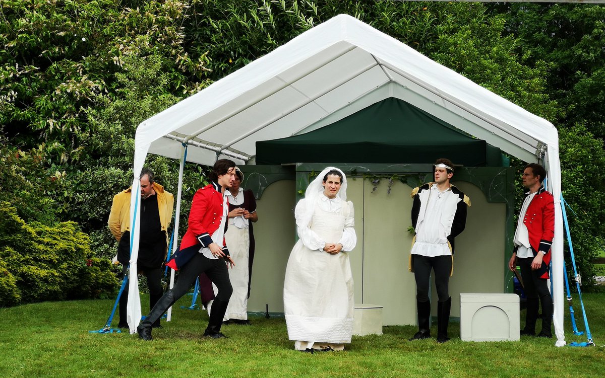 @festivalplay Wonderful afternoon being entertained in South Glos. We endured the changeable weather! Really uplifting performance, well done and thank you. #openairshakespeare #rain #Shakespeare