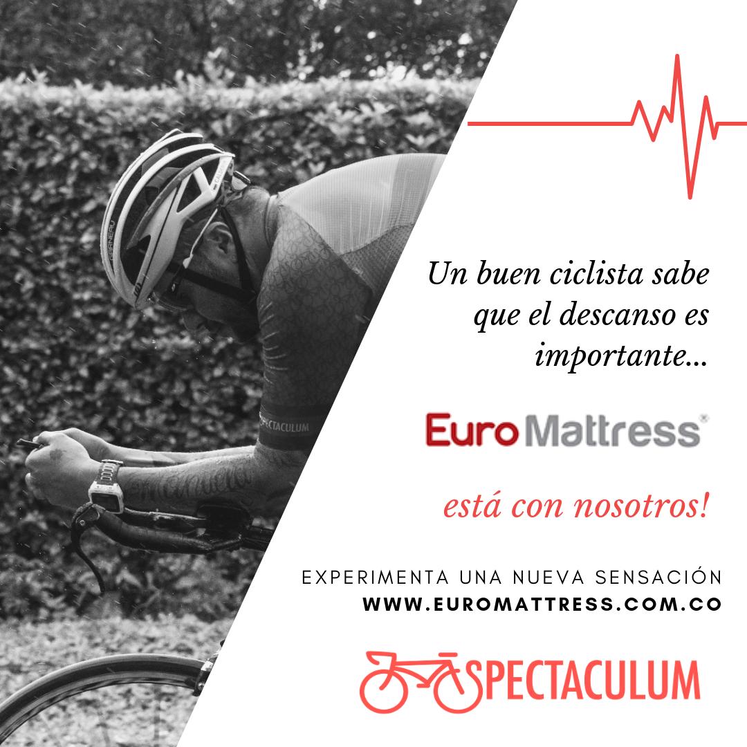 SpectaculumGF's tweet photo. El descanso en un ciclista es muy importante 💪💪💪
Por eso estamos contentos de contar con Colchones Euromattress en #ElGranFondoDiferente 👏✔️...
Experimenta una nueva sensación, siente el #ModoSpectaculum al rojo vivo 🔴😱
📍 @Parcafeoficial https://t.co/C7W0Z4iC6v