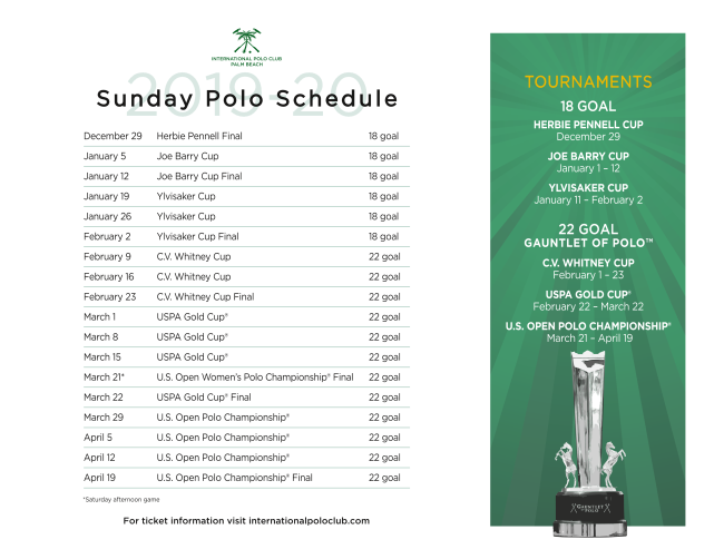 PSPoloNews's tweet photo. International Polo Club has announced its 2020 calendar. Read more: https://t.co/OnrMv8A5T5 https://t.co/qg7tzUjfGv