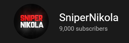 SniperNikola's tweet photo. 9,000 SUBSCRIBERS! 1,000 away from the HUGE 10,000 milestone! Amazing, purely amazing! Working hard for your channel's content pays off at one point, if not right away, it will one day. #youtube #youtuber #trending #roadto10ksubs #roadto10000subs #snipernikola LETS GOOOOOOOOO! https://t.co/IPeO6hxF7z