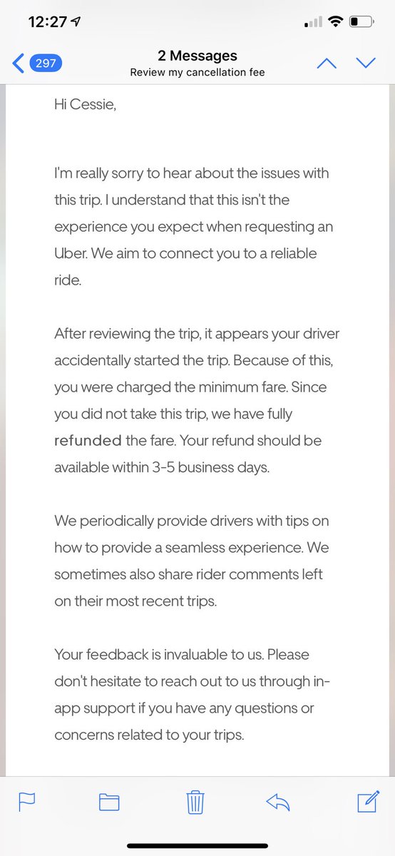 cexxie's tweet photo. @Uber_Support I want to think that this scam is just by your driver and is not a practice by your entire company. I’m charged $41 for a clean up fee for a ride I never took? Ridiculous! https://t.co/GcWTHY77zR