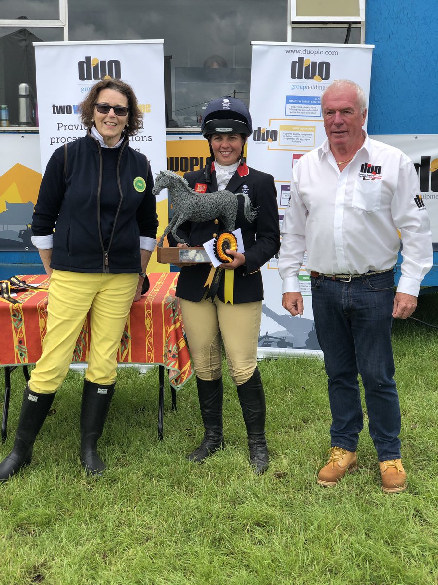 Well done Kitty King Eventing and Cristal Fontaine, a second win in our CCI-S3* having won in 2014 with Ceylon LAN - pictured here with Keith Darch, from title sponsor Duo Group Holdings Ltd, and Jessica Colson, with the John Colson Memorial Trophy 👏👏👏