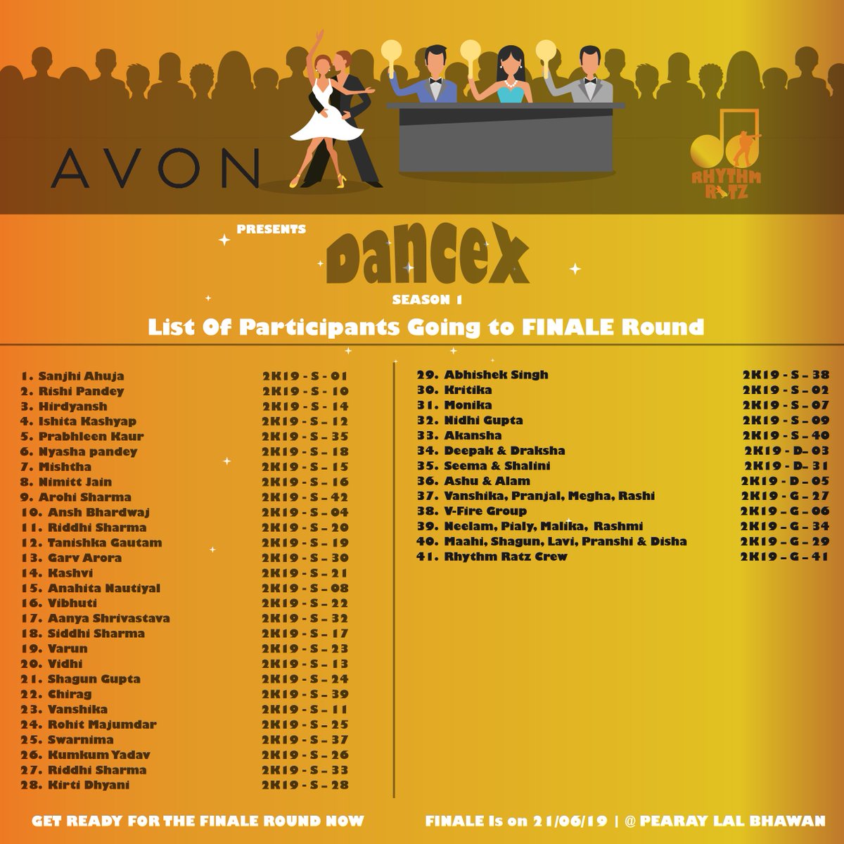 rhythm_ratz's tweet photo. Here's the list of Finalists going to Finale 
See you all at our Finale Round Now.
Congratulations.

#danceX https://t.co/XRc7oouv6O