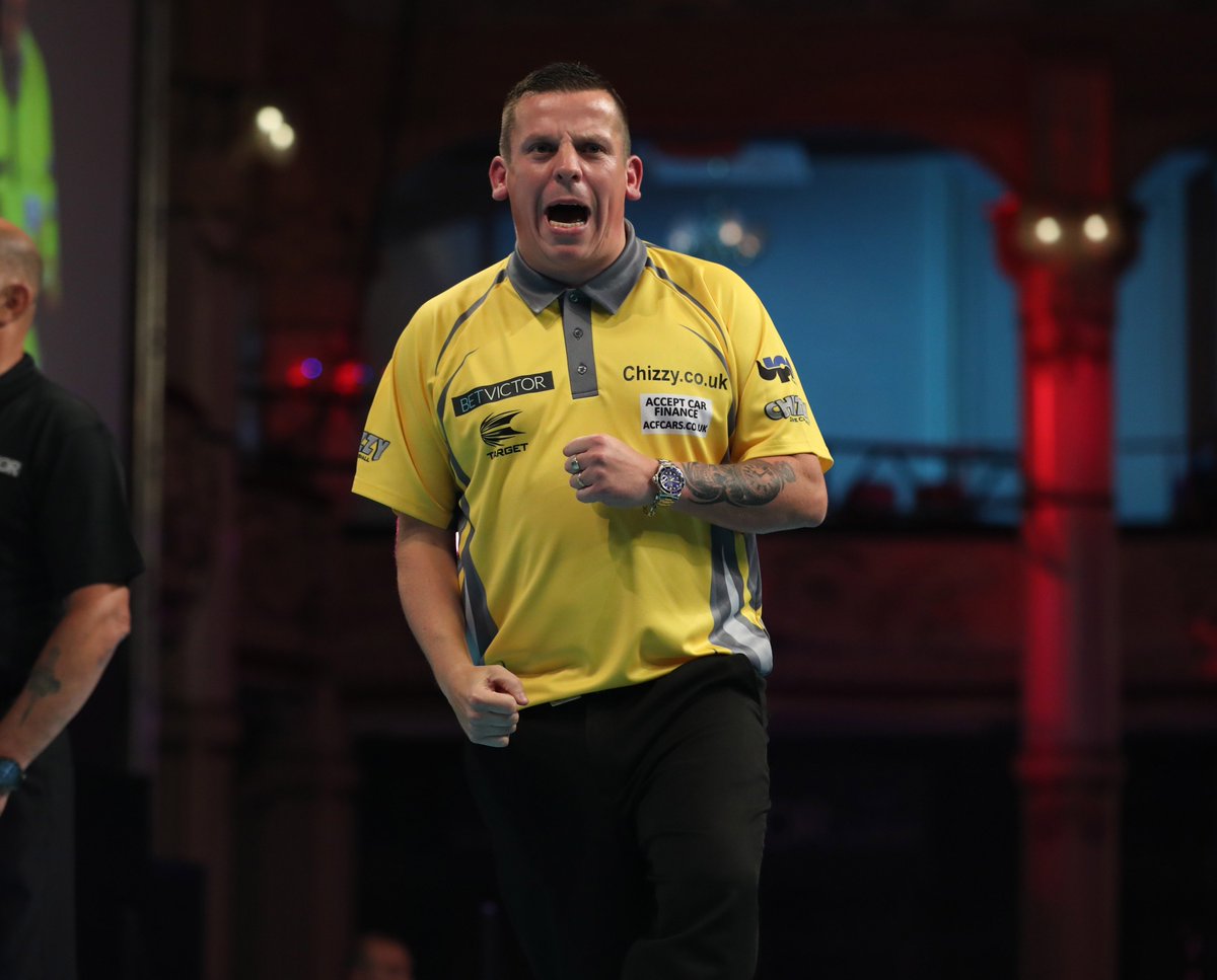 OfficialPDC's tweet photo. 💛WINNER!💛

Dave Chisnall wins the Danish Darts Open with an 8-3 win over Chris Dobey!

A 15th PDC title for Chizzy, who becomes the fourth European Tour event winner of 2019 in Copenhagen. https://t.co/lKKKrRWtcq