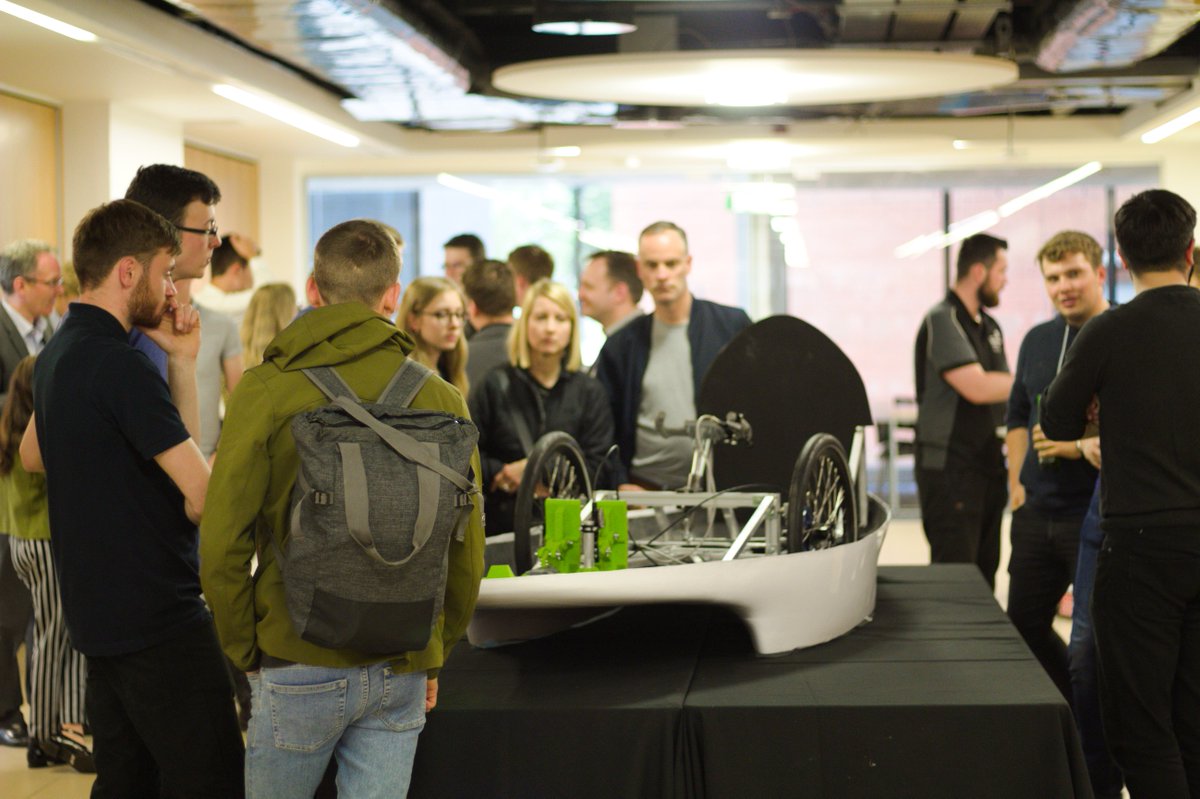 USEV_strath's tweet photo. Here are some pictures of Clyde 3.0 from our unveiling night 2019. Stay tuned for more pictures of our latest vehicle!

#Clyde #shellecomarathon #carbonfibre #USEV #shell #ecomarathon #eco #vehicle #electric #ecovehicle #engineering #manufacturinguk #strathlife #competition https://t.co/JM0LHw7Af4