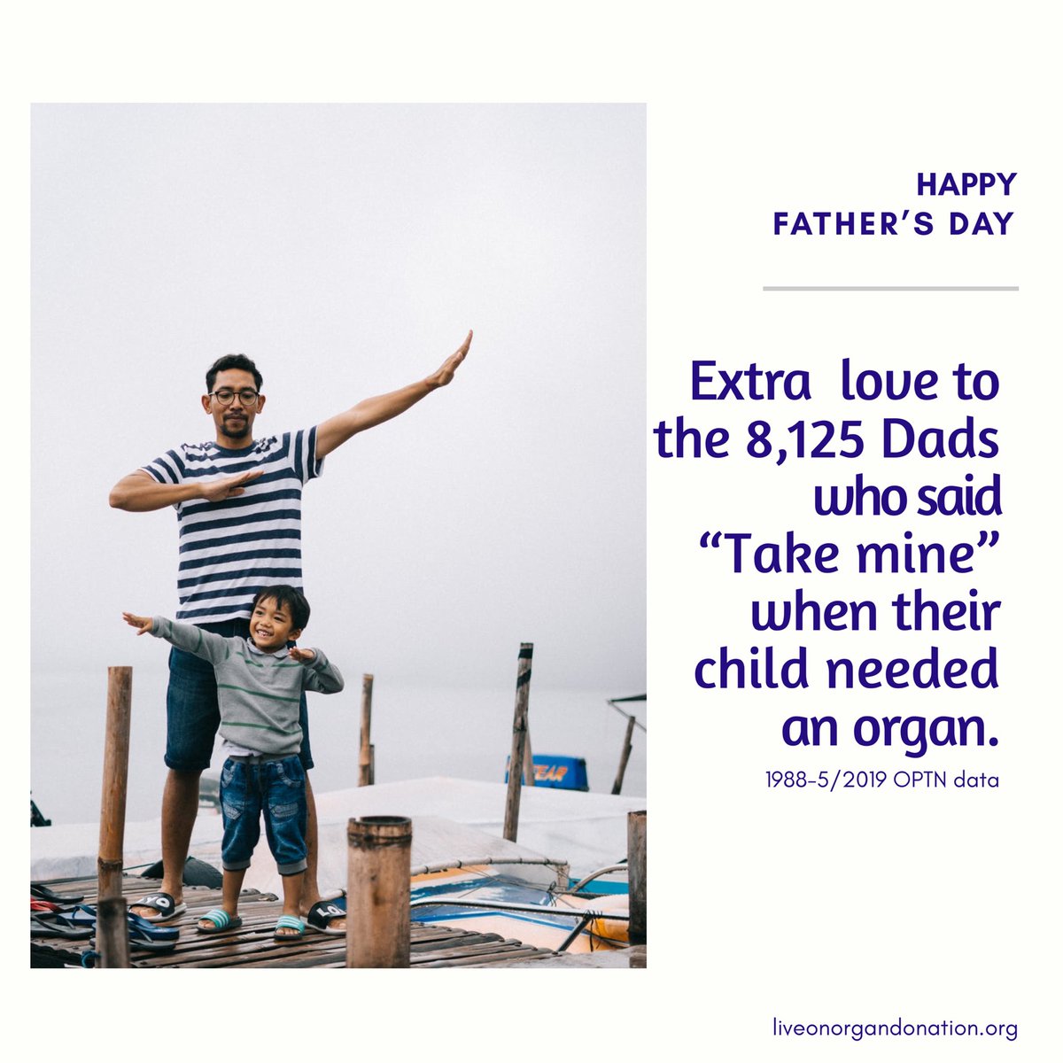 LiveOnOrgans's tweet photo. Happy Father’s Day to all with an extra 😘 to those Dads who said  “take mine” when their child needed an organ. #dadsforlife #livingdonors https://t.co/QwghjSf2ML