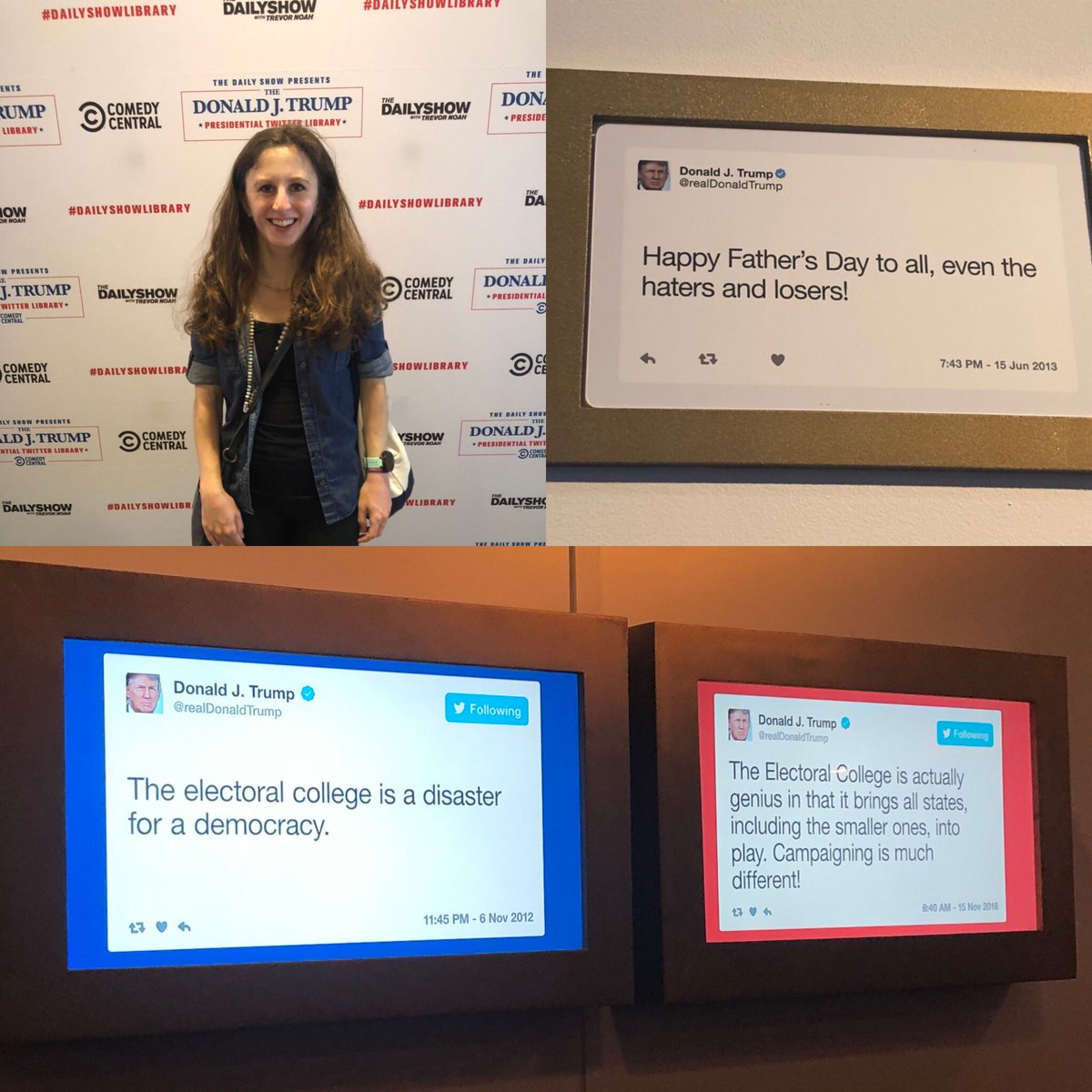 cgreenba's tweet photo. Not sure whether to laugh or cry after visiting the #DailyShowLibrary, but it was worth the wait to see it! https://t.co/A5lpWp2hte