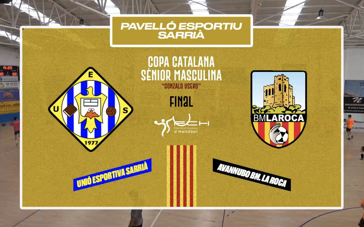 FedCatHandbol's tweet photo. Finals de #CopaCatH 🏆 | 2a jornada
⚠️ Final Copa Catalana Gonzalo Usero
👉 Sènior Masculina
@UESarria77 30 vs Avannubo @bmlaroca 25 https://t.co/f77DrSgFE4