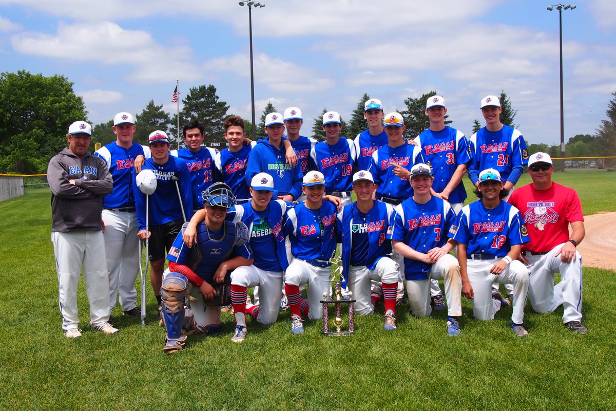 EaganLegion's tweet photo. @EaganLegion wins 5 straight to earn the Title at their own Eagan Tournament.  Down 2-0 in the bottom of the 6th, they score 4 to win 4-2 over @STPPbaseball https://t.co/MyCNL3uvI3