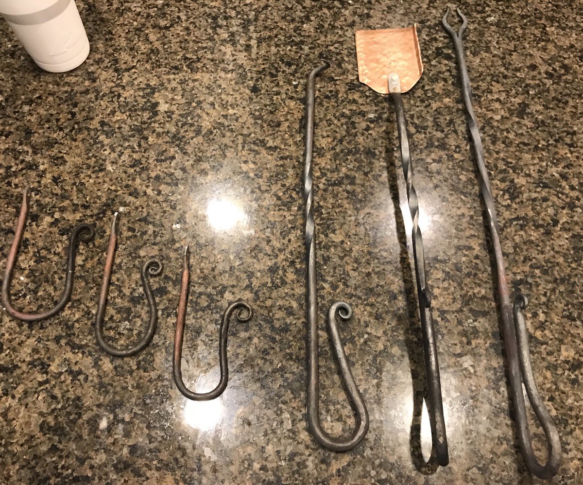 AHJS_Art's tweet photo. Today I learned how to forge steel and made a grill set @Coopersforge. I can’t wait to find a way to share this kind of experience with Art students at AHISD! #Bringingbackblacksmithing https://t.co/P0GpwltP6f