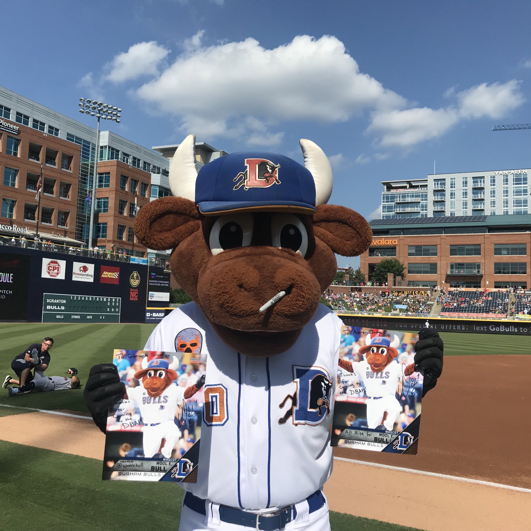 Durham Bulls on X: Wool E. Bull had gifts for Judge and Stanton