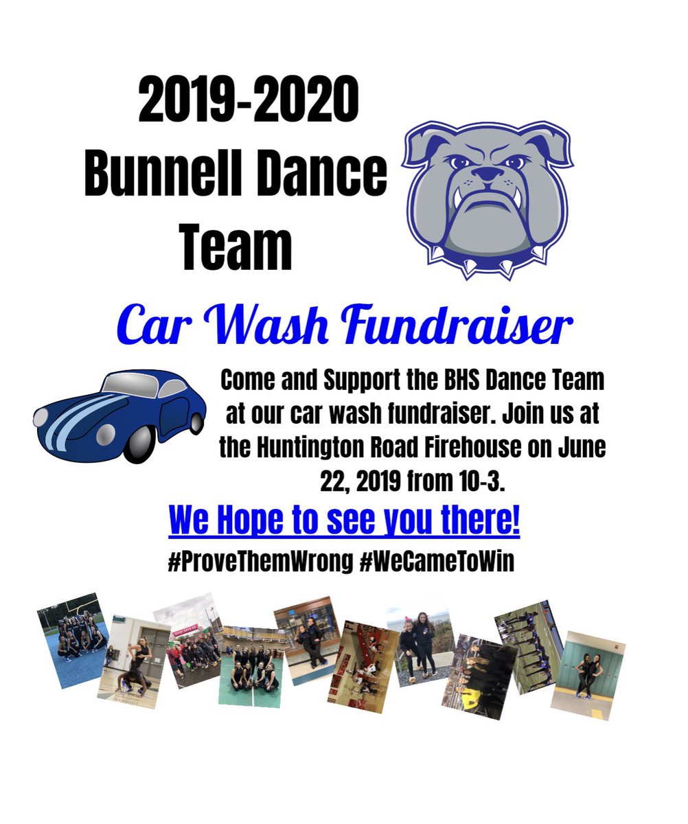 bunnelldance's tweet photo. FIRST FUNDRAISER!! Popout to the Firehouse infront of Bunnell on June 22nd from 10-3 to get your cars washed!! Its free but donations are greatly appreciated!! #ProveThemWrong #DoItForTheDip https://t.co/vjpiu3dEjw