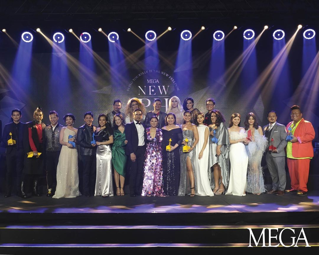 mega_magazine's tweet photo. We raise our glasses to these trailblazers and game changers all of whom—with their talent, tenacity, and tenure—break boundaries while raising our nation’s pride. To all our #NewPH awardees, we give our utmost appreciation. #MegaForAll #MEGAEqualityBall https://t.co/awUHNQboun