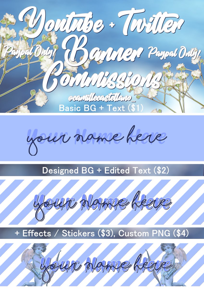 iFellOutAWinder's tweet image. Hello everybody! 😇 I am back and have decided to open up commissions for my banners again! I have gotten better at them too! The details are in the photo below, make sure to dm me with any questions and/or concerns! #RTDEAL #rtxrt #art #retweet #tweetme #OOTT #art #commissions
