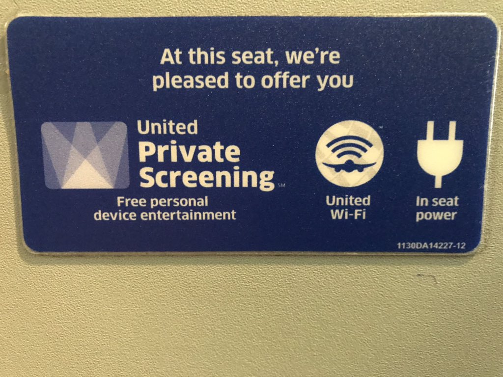 Hey <a href="/united/">United Airlines</a> the flight to Denver promised “in seat power” as does the flight out. Yet there are no power outlets in this row. Way to over deliver on consecutive flights.
