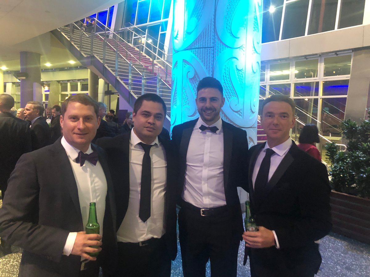 Kaizon_Group's tweet photo. Great night at the @VoiceofProperty Rider Levett Bucknall awards night! Congratulations to all nominees and winners. Photos below of our team scrubbed up for the event #jonathanhill #gusfepuleai #richardcakar #simonkleeman #propertycouncilnz #propertyawardsnz #pcnz https://t.co/DYeUiJEA0r
