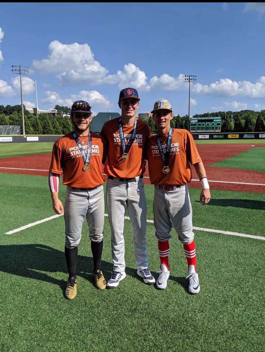 sbacollegepros1's tweet photo. Congrats to these 3 #NCStateGames #Champs @showcasebaseballacademy Dudes! Chad Sikes, Robert Stone &amp; Travis Snell had a great week and walked away with the Gold Medal! #baseballprospects #highschoolbaseball #collegebaseball https://t.co/duWHtJkSaQ