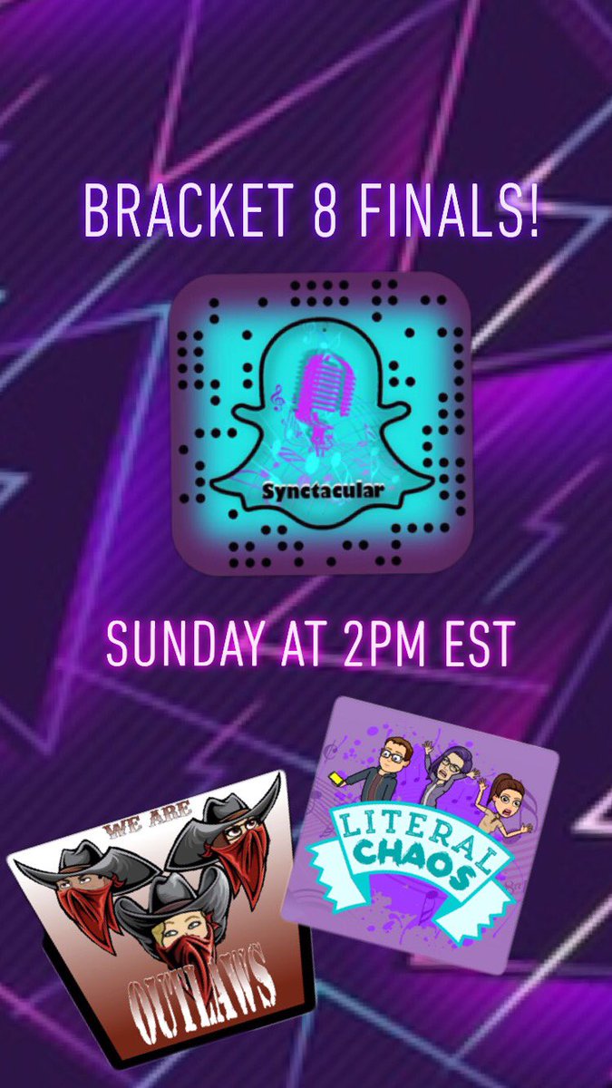 synctacular's tweet photo. NOW on our @Snapchat story! It’s the FINALS and we need your vote! Literal Chaos v We Are Ourlaws @KamalamaKelley @hypercrafty @LindseyMargolis @Plattymatty #lipsync #LipSyncBattle #snapchat https://t.co/BRLN22S4dr