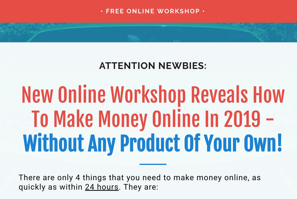 ProudAffiliate's tweet photo. FREE!!!
Here's a new online workshop revealing how to make money online in 2019 - without any product of your own:

https://t.co/l8GFYbsj8M

I know it'll work because he's also giving you a free webpage,  a free funnel, and products to promote right away... https://t.co/QLGC9s8R5o