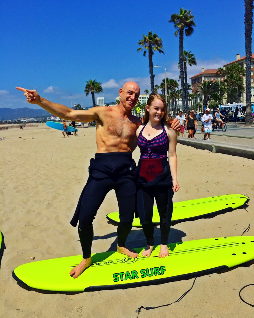 star_surf's tweet photo. Happy Fathers Day. They are celebrating with a father-daughter #surf #lesson at #SantaMonica #Beach ☀️🌴🏄🏽‍♂️                         #surfing #venicebeach #FathersDay #funinthesun #family #beachlife #losangeles #california #calilife #surfsup https://t.co/eLfSWbUn4L