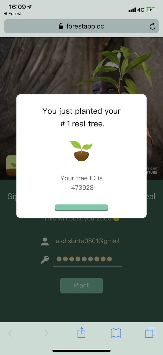 Var að gróðursetja mitt fyrsta alvöru tré í gegnum <a href="/forestapp_cc/">Forest</a> þvílíka snilldin
