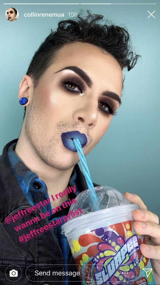 ForgetAnorexia's tweet image. Hey @JeffreeStar my best friend and coworker, Collin, is one of your biggest fans, an undiscovered MUA, and would love to be noticed by you! #JeffreeStarPRList @Collinrenemua 💓