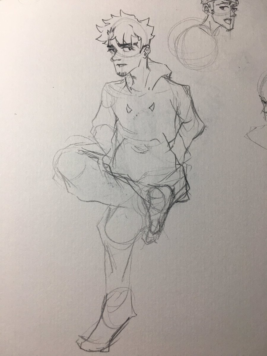 clad_sun's tweet photo. Maybe I’ll mess with this sketch in the future🤷🏻‍♂️ .
.
.
.
.
.
#originalart #sketch #sketchbook #drawing #instart #doodle  #wip #ink #portrait #oc https://t.co/l40MXUmCKN