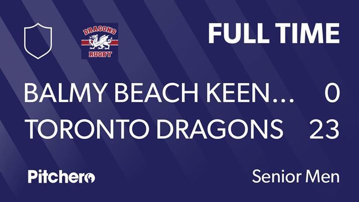 DragonsRugbyTO's tweet photo. FULL TIME: Balmy Beach Keenan 1sts 0 - 23 Toronto Dragons
#BALTOR #Pitchero
https://t.co/4xllPzAESM https://t.co/tXhJoZLZ7m