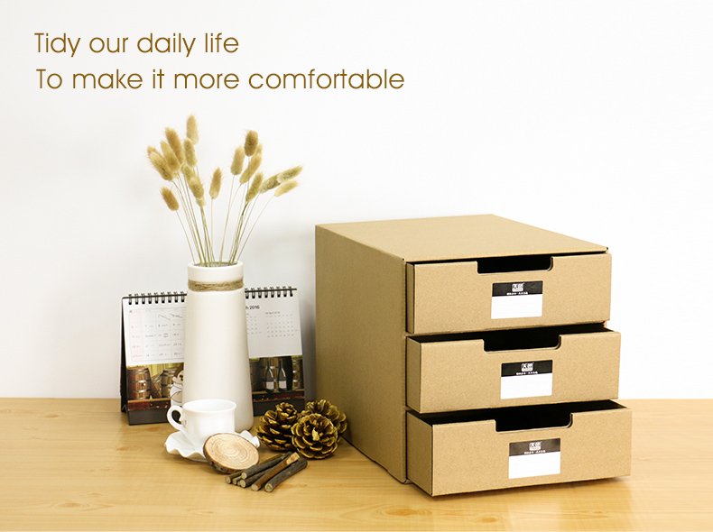 tianseoffice's tweet image. #tianse #officesupplies #fileorganizer #storagebox #drawer TIANSE Kraft Paper Desktop Storage Box with 3 Drawers: thickened Kraft paper, sturdy durable, suitable for storing papers, documents, stationery items, easy to install, make your desktop organized😘bit.ly/2WyLG7N
